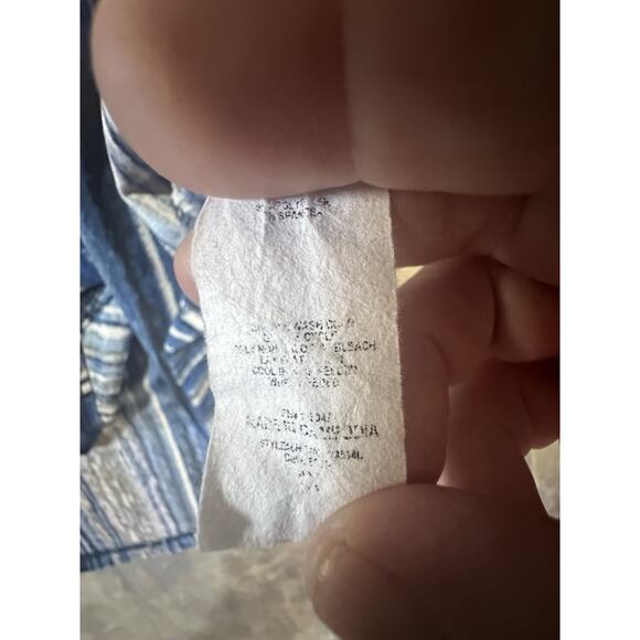 Women’s Boho Blue White Striped Tunic Top (Cato-Style, Made in India) 1x - Picture 6 of 8